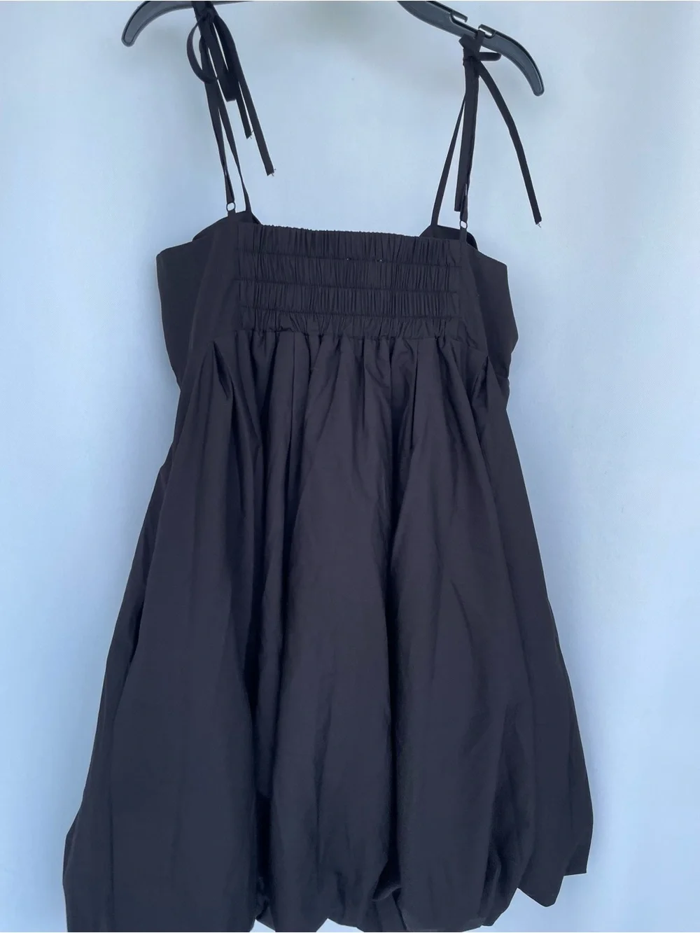 Camila Coelho Black Mini Dress with Front Knot & Tie Straps